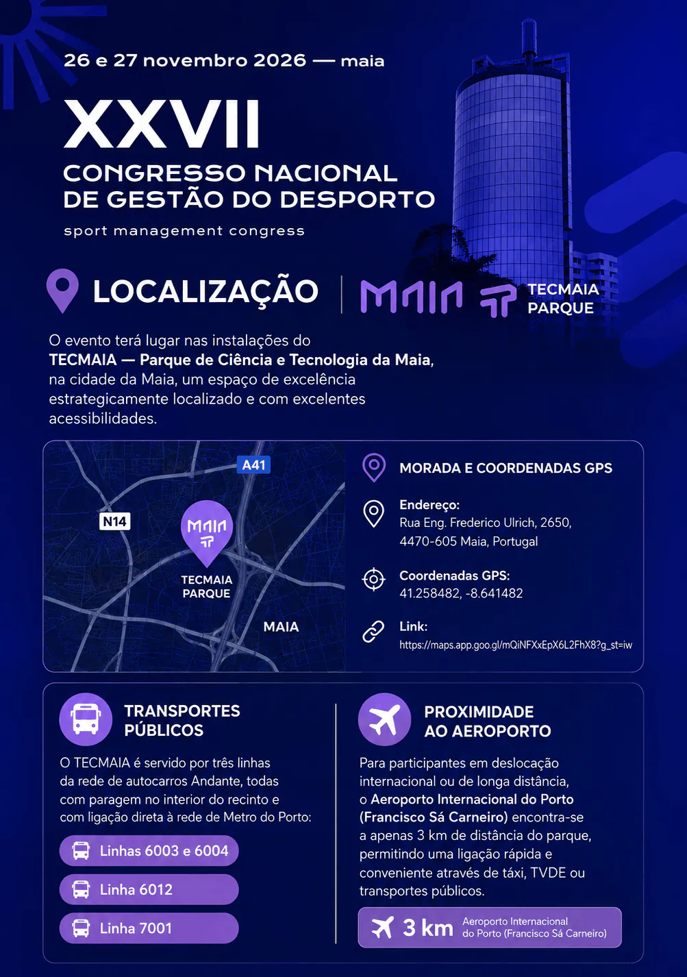Localização do Congresso XXVII 2026 - Apogesd